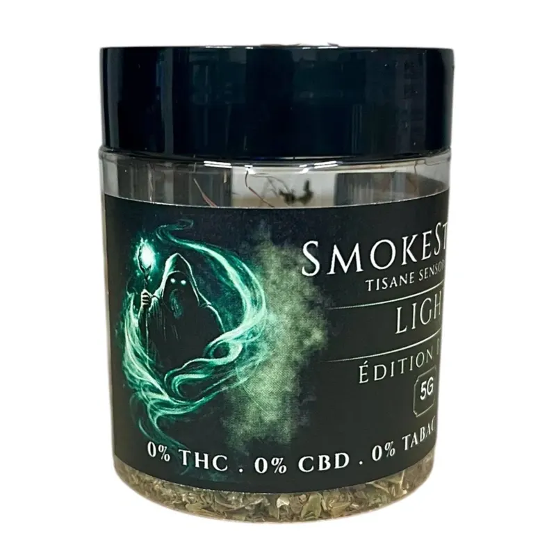 smokestone-light-brume-etiquette détail packaging tisane SmokeStone Light Édition Brume